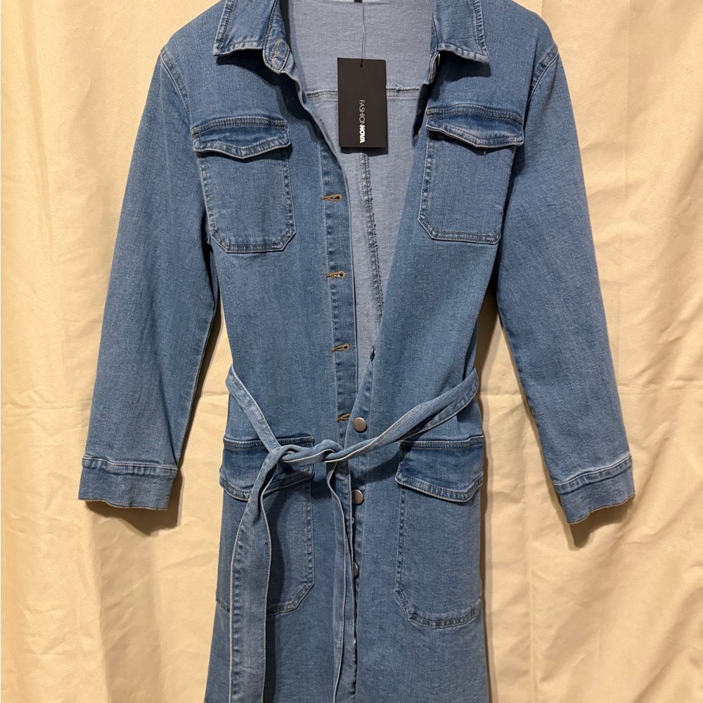 Fashion Nova Light Blue Mini Dress